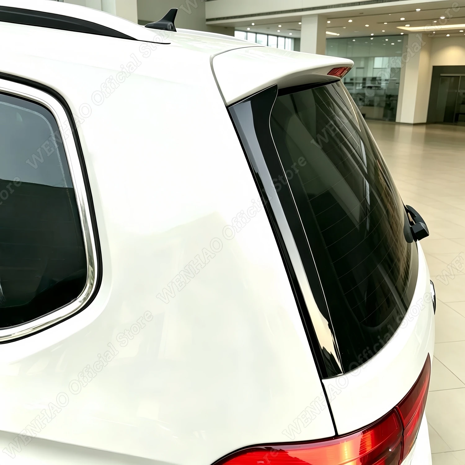 

2Pcs ABS Glossy Black Plastic Car Rear Window Spoiler Side Wing Cover Trim For VW Touran 2016-2019 Body Kit Decoration