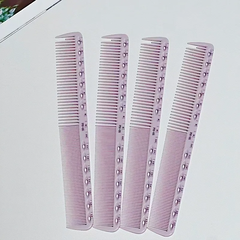 مشط أنماط متعددة مع مقياس صالون حلاقة أمشاط قص الشعر تصفيف الشعر المهنية فرشاة الشعر أدوات تصفيف صالون الشعر