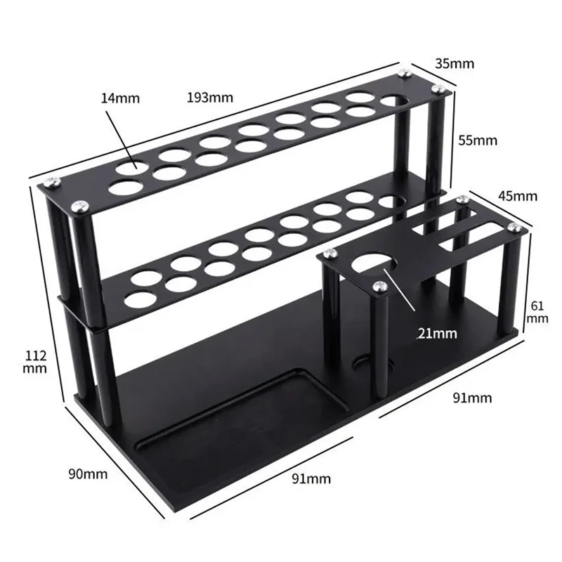 

ABZC-RC Screwdriver Storage Rack Holder Aluminum Alloy Screwdriver Organizers For Hex Screw Driver RC Tools Kit Organizers
