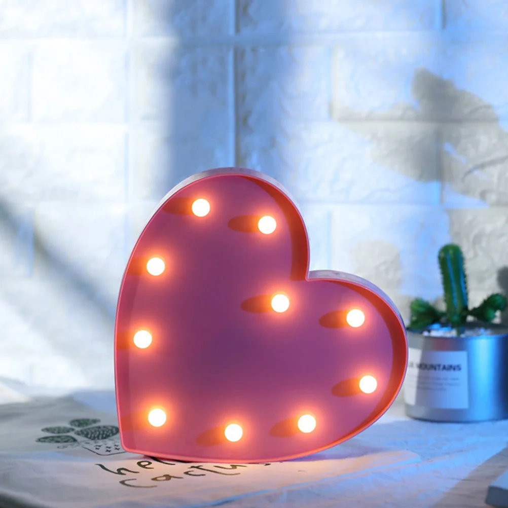 

Led Love Heart Night Light Romantic Night Lamp For Valentine'S Day Birthday Party Wedding Kids Room Decoration Pink L Size