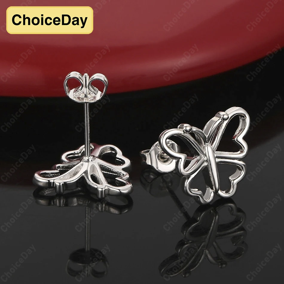 

ChoiceDay 925 Sterling Silver Exquisite Butterfly Earrings for Women Wedding Party Gift Accessories Jewelry