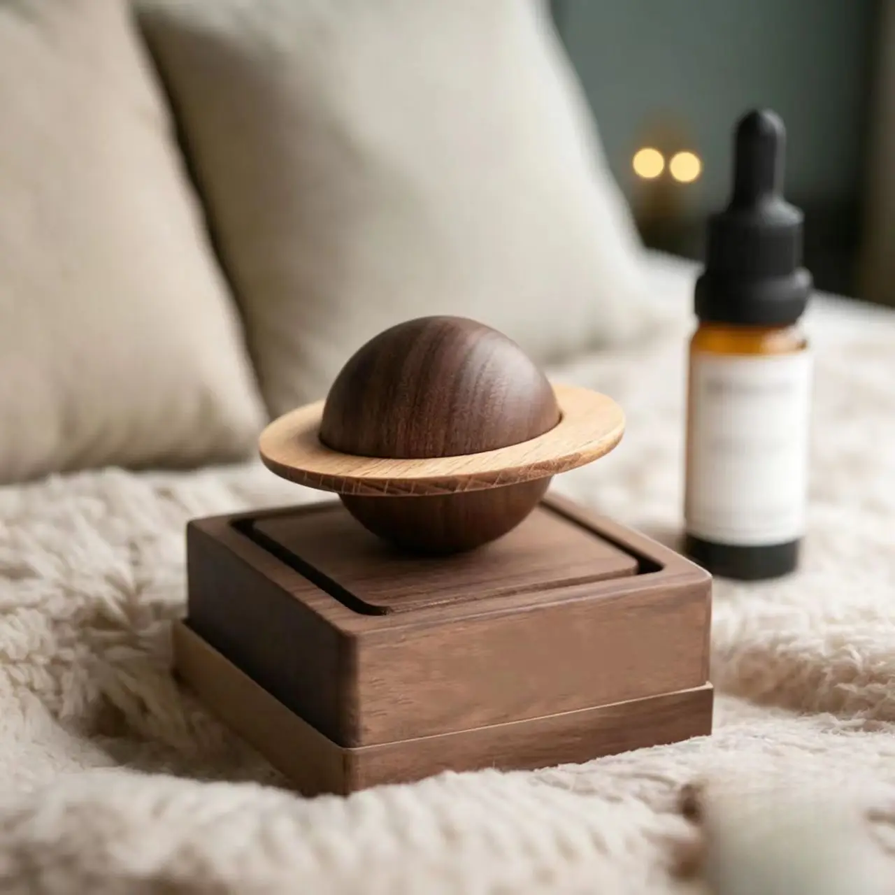 HTMCK 1pcs wood scent No essential oil diffuser Jupiter shape home decoration fresh air present to friend dorm room essentials view 3