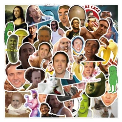 10/30/50pcs Funny Nicolas Cage Meme Stickers Cartoon Expression Decals Scrapbook Phone Luggage Waterproof Graffiti Sticker Pack