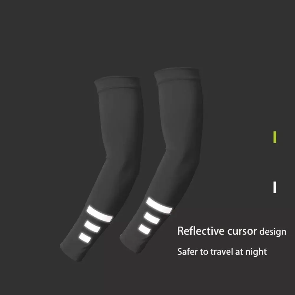 Quick Drying Ice Silk Sleeves New Fluorescent UV Protection Cycling Arm Covers Anti-slip Breathable Sunscreen Sleeves