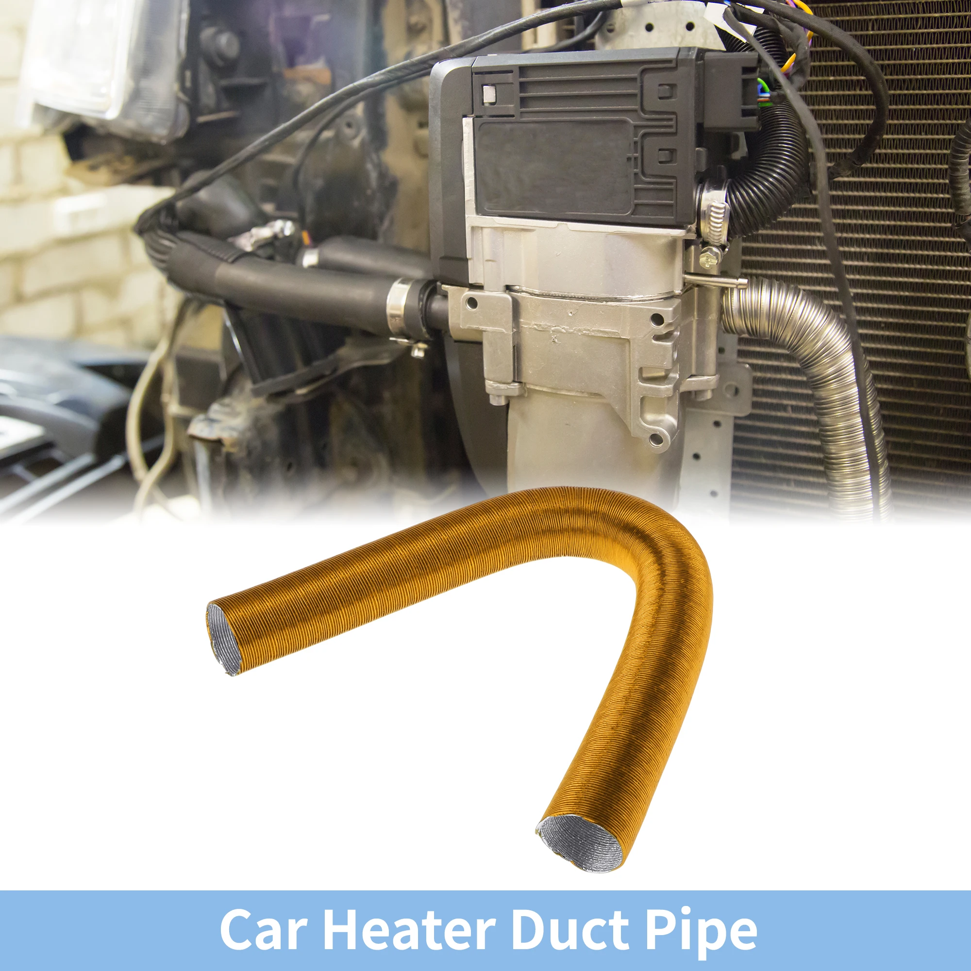 

UXCELL 42mm Dia 99cm Car Heater Duct Pipe Aluminum Foil Gold Tone