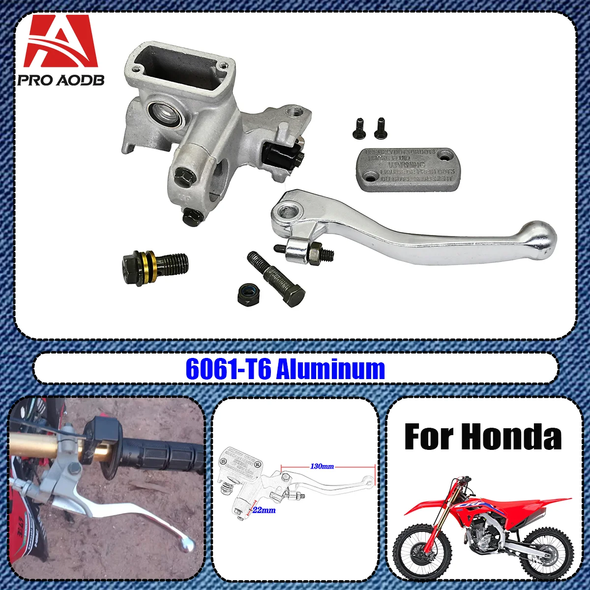 

22mm Handlebars Brake Master Cylinder Clutch Levers For Honda 125F 150F 230F 250F CR125R CR250R CRF 250X 450X 250R 450R 450RX