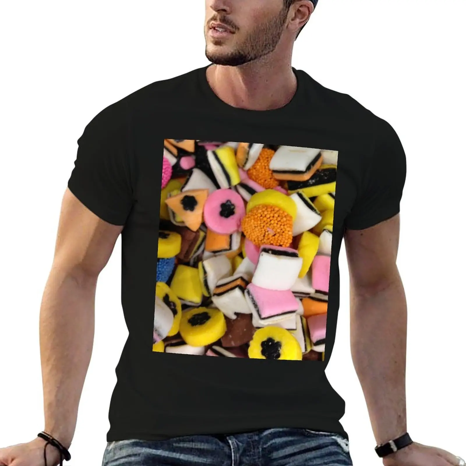 Camiseta retro de caramelo, camiseta de regaliz para hombre, camiseta de halloween esencial de amor, camiseta de los años 80