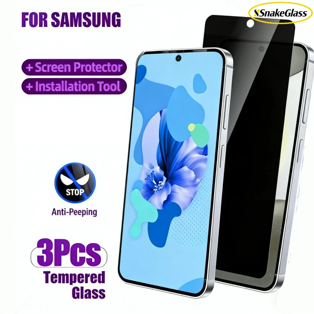 3PCS Privacy Tempered Glass Film for Samsung Galaxy S26 S25 