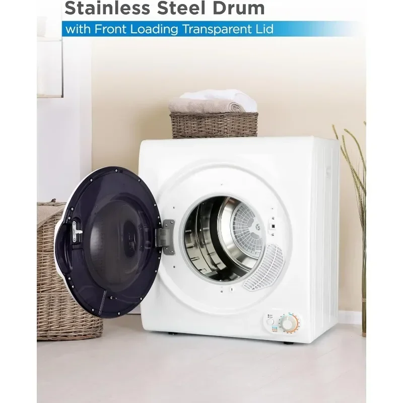 3.5 Cu. Ft. Portable Dryer, 120V Electric Dryer for Clothes, Front Loading Dryer Machine Holds Up To 13.2 lbs. or 6 kg.