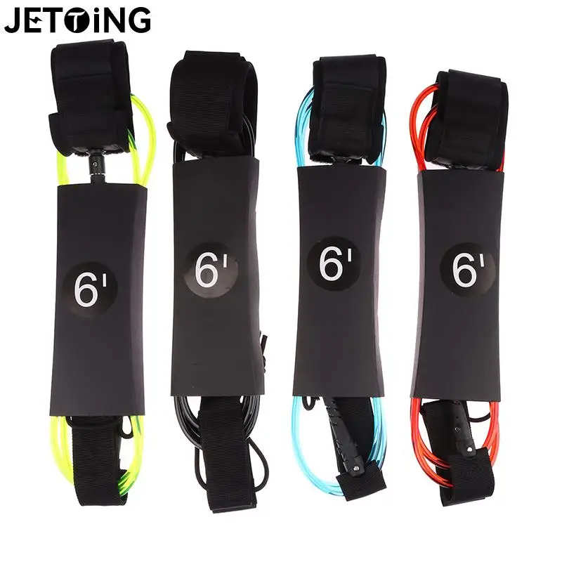 1Pc Surf Leash 6ft Sup Board Surf Leg Touw Surfplank Riem Tpu Rvs Wartels Opblaasbare Paddle Board Longboard Voet Touw