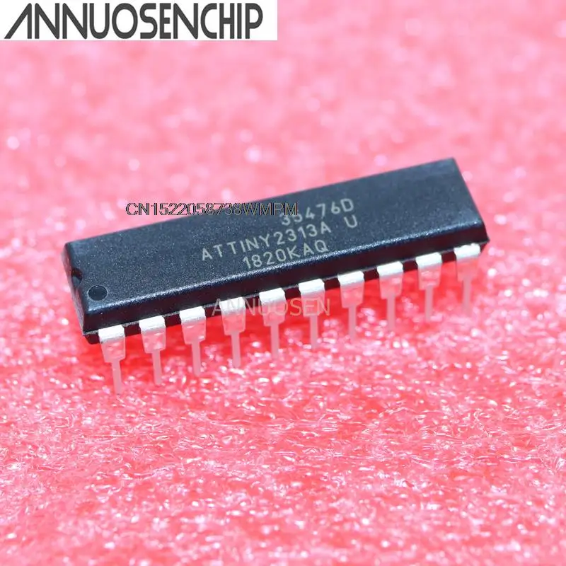 5PCS New and Original  ATTINY2313 ATTINY 2313 DIP20 ATMEL 8-bit MCU ATTINY2313A-PU