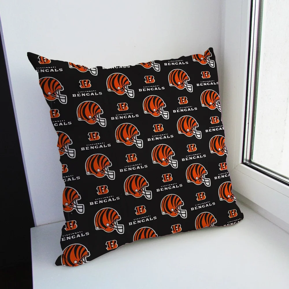 Decorative Pillowcase 45x45 Pillow Covers Decorative CincinnatiS BengalS Children's Cushion Cover Cushions for Living Room 45*45