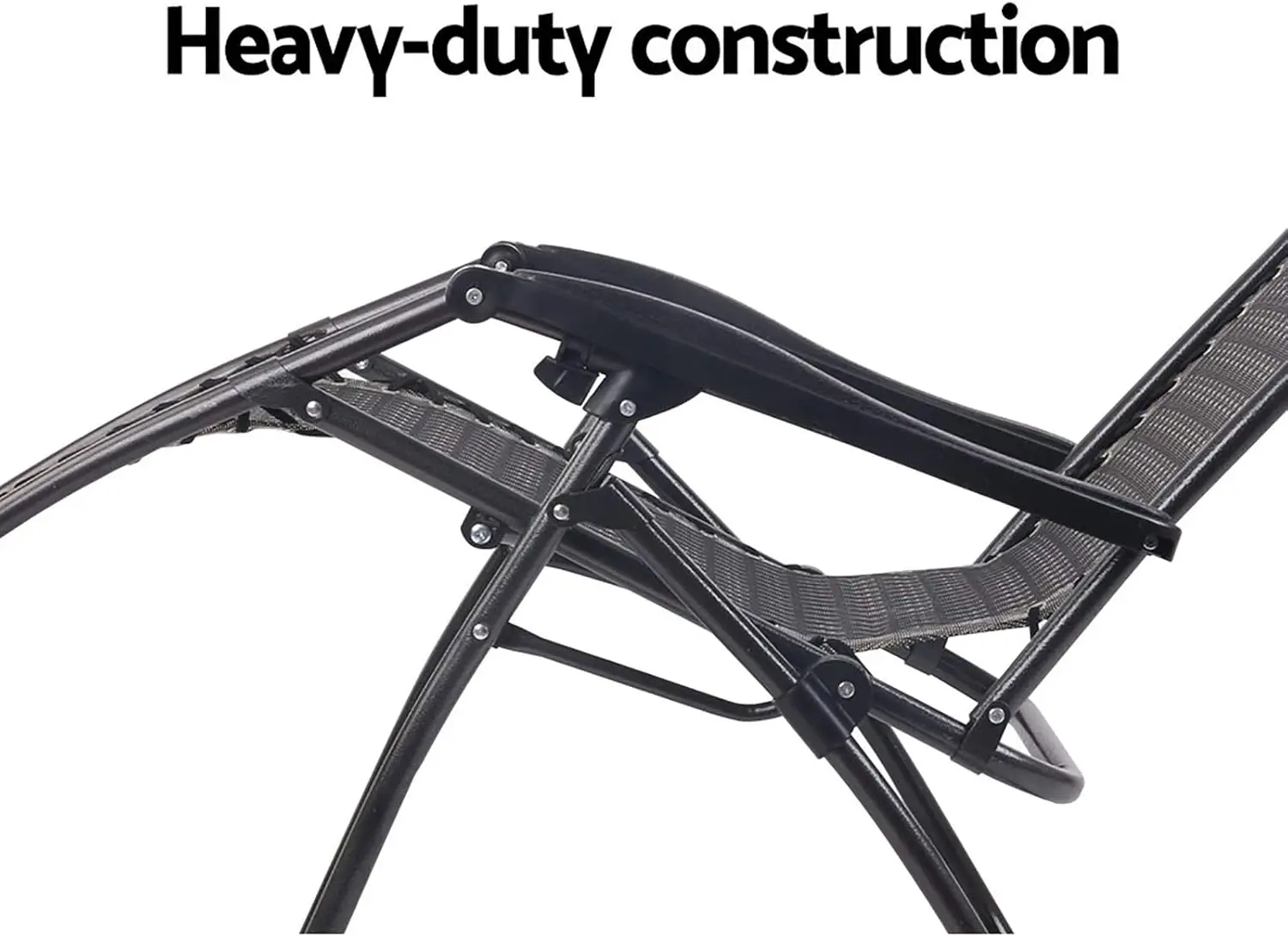 Kursi Santai Lipat Portabel Tanpa Gravitasi untuk Berkemah di Luar Ruangan dan Pantai, Warna Abu-abu