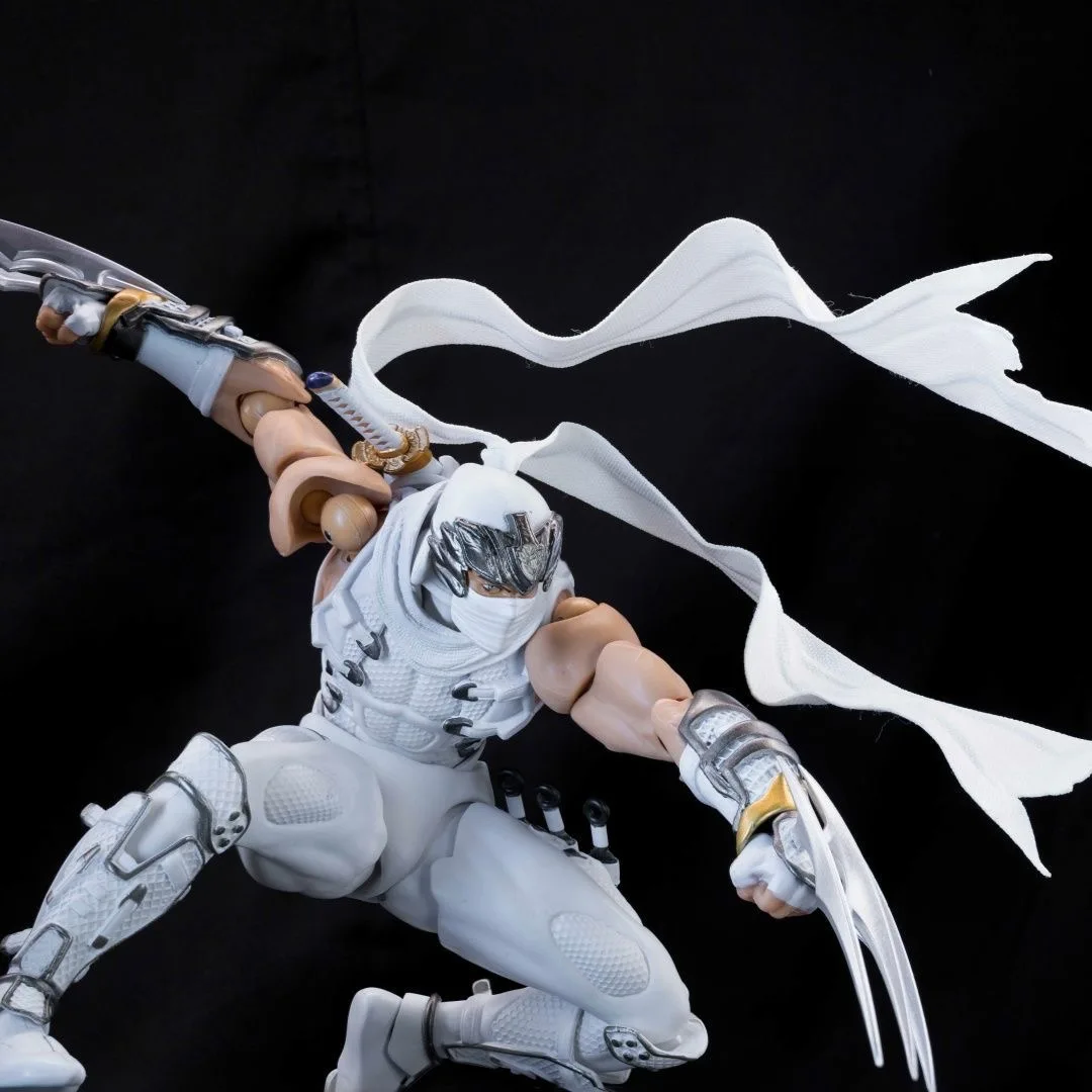 

Фигурка Kaiyodo Ryu Hayabusa White Ver с шарфом, аксессуары для моделей, применимо к игрушкам 1/12, со встроенной проволокой