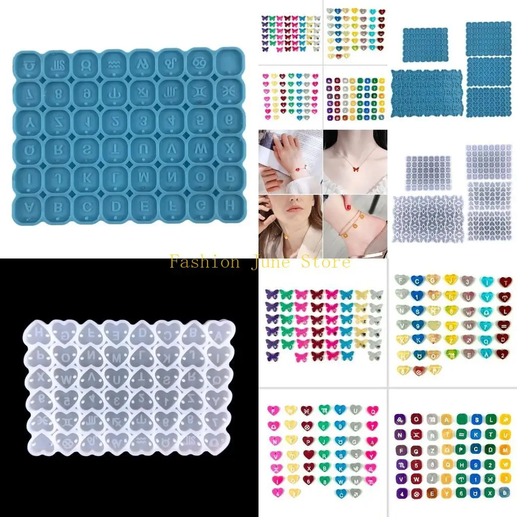 

N5KA 5 шт./компл. ручной работы для серег с буквами и цифрами в виде бабочки, УФ-форма для эпоксидной смолы, серьги-капельки,