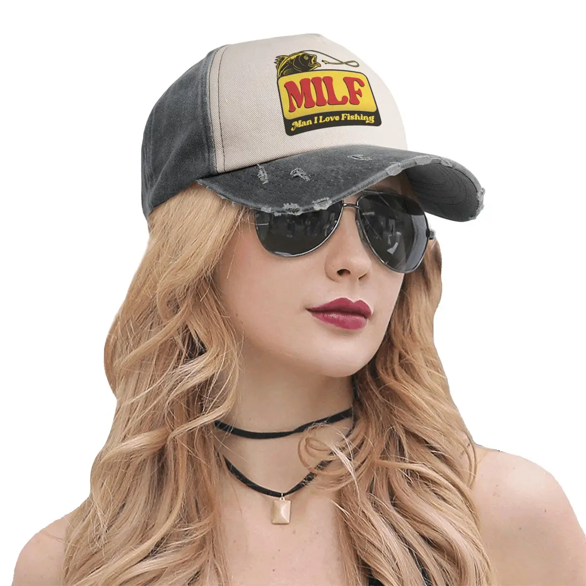 

MILF Man I Love Fishing Baseball Caps Peaked Cap Sun Shade Hats for Men