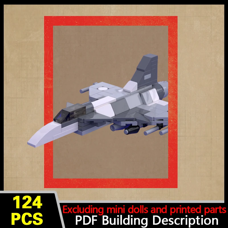 Multirole Fighter Jet Model MOC Building Bricks War Equipment Modular Technology Gifts Holiday Assemble Children Toys Suit