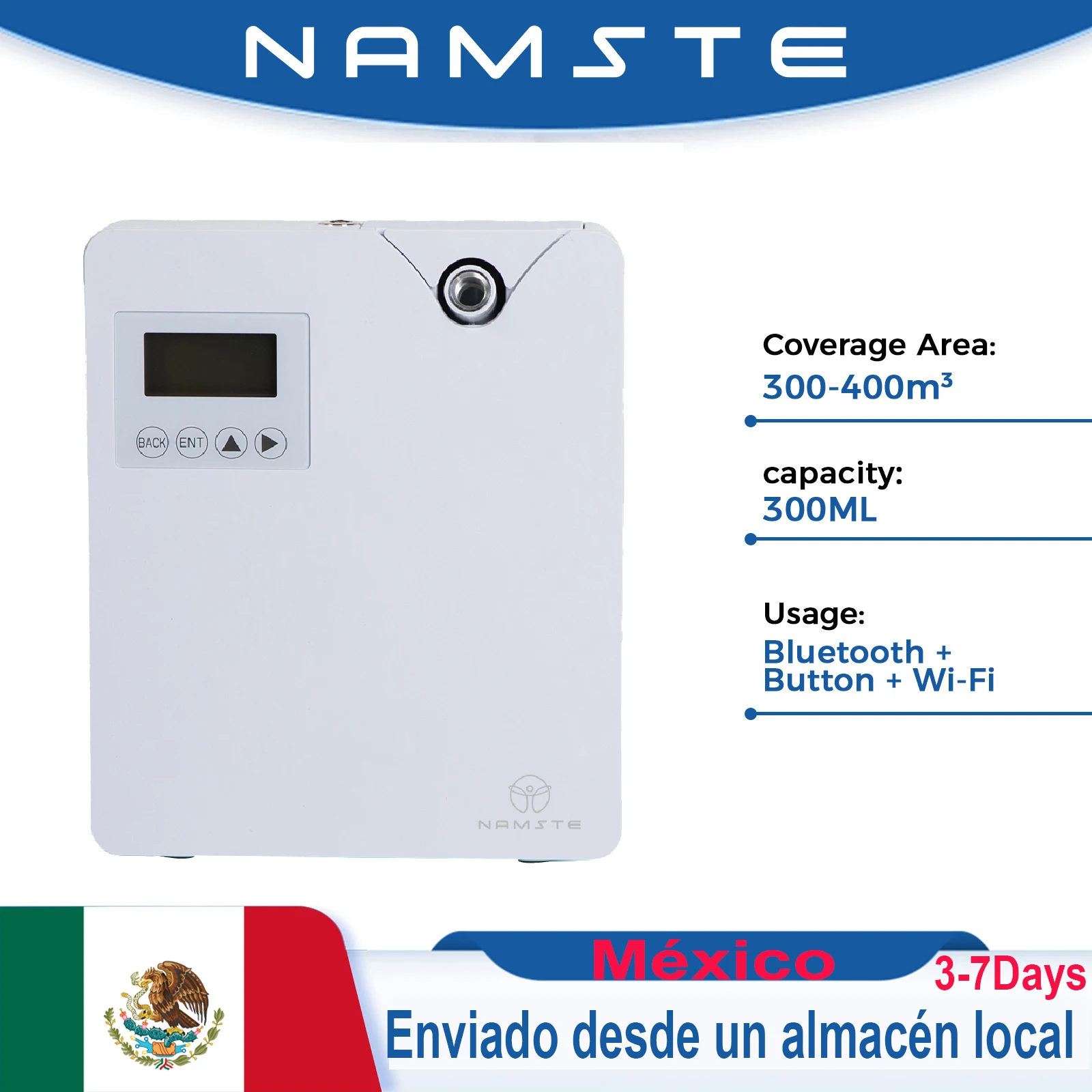 NAMSTE Mexico Local Ship Smart Aroma Diffuser Air Freshener Flavoring Oil Diffuser Bluetooth Wifi 400m³ Electric Smell for Home