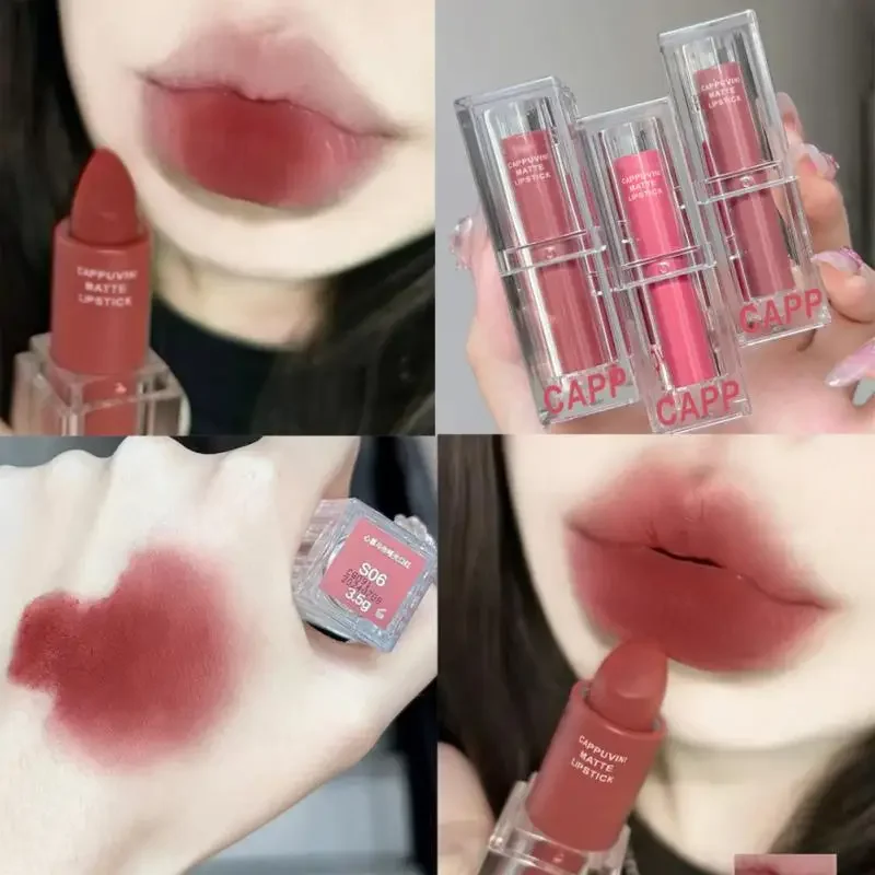 

Heallor 1/3/4/5/6pcs Velvet Matte Lipstick Lips Makeup Lip Stick Make Up Cosmetics Foggy Smooth Matt Tint Lip Balm Cream Pigment