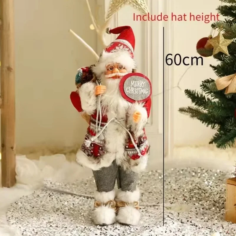 متوفر في المخزون الأصلي عيد الميلاد سانتا كلوز الحلي الكبيرة دمى شجرة عيد الميلاد جو الديكور عيد الميلاد الحلي