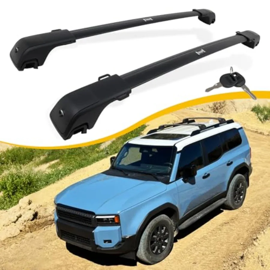 

265LBS Lockable Aluminum Cross Bars Roof Rack for Land Cruiser J250 2024 2025 Secure Cargo Carrier with Locking Mechanism for