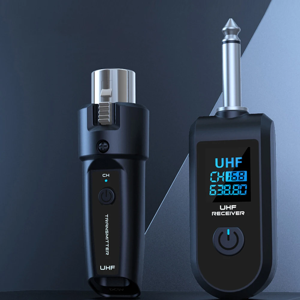 XLR Transmitter and Receiver Rechargeable Microphone Wireless System Microphones Wired To Wireless System for Dynamic Microphone