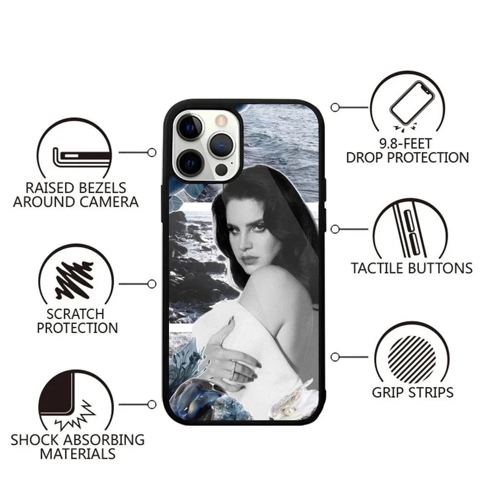 Singer L-Lana D-Del R-Rey Phone Case Strong Magnetic For IPhone 15,14,13,Pro,Max,Plus,11,12,Mini For Magsafe Wireless Charging