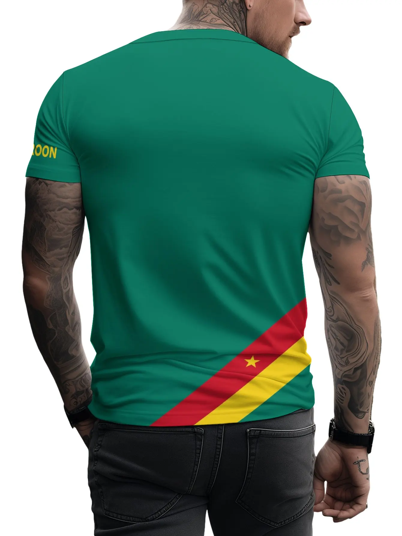 Cameroon Football Fan Gear Men\'s Soccer T-shirt 2024 Summer Short Sleeve Oversized Clothing 3D Printed Casual Fashion Tops