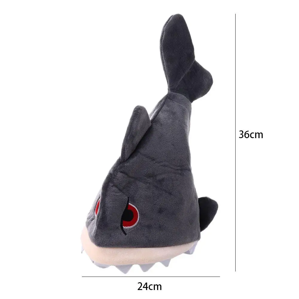 1pc Cute Funny Shark Hat Plush Toy Moving Electric Music Hat Animal Hat Creative Birthday Gift Costume Novelty Hat