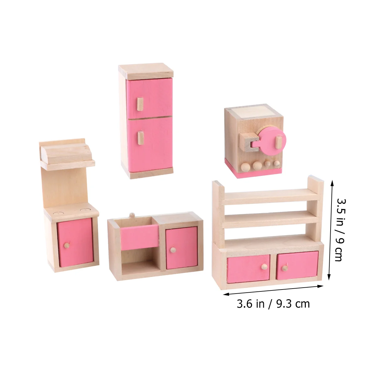 Poppenhuis Meubels Minikoelkasten Restaurant Set Poppenhuis Speelgoed Bamboe DIY Rekwisieten