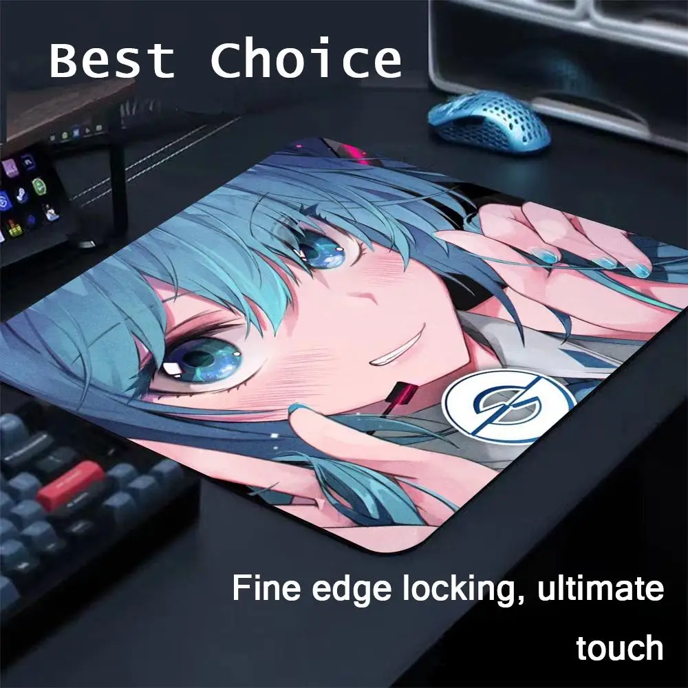 Cool H-hatsunES M-mikuS Anime Mouse Pad Cartoon rubber Small mouse pad desktop computer office keyboard e-sports ROGs game