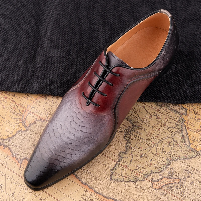 Luxury Business Men Oxford Shoe Elegant Top Quality Formal Genuine Leather Shoe Man Derby Brogues Shoes Wedding Party Shoes