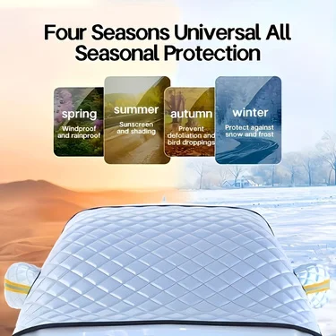 1pc Front Windshield Snow Cover Anti-Frost Windshield Window Thick Sunshade Car Snow Cover Front Side Windows, Winter Supplies