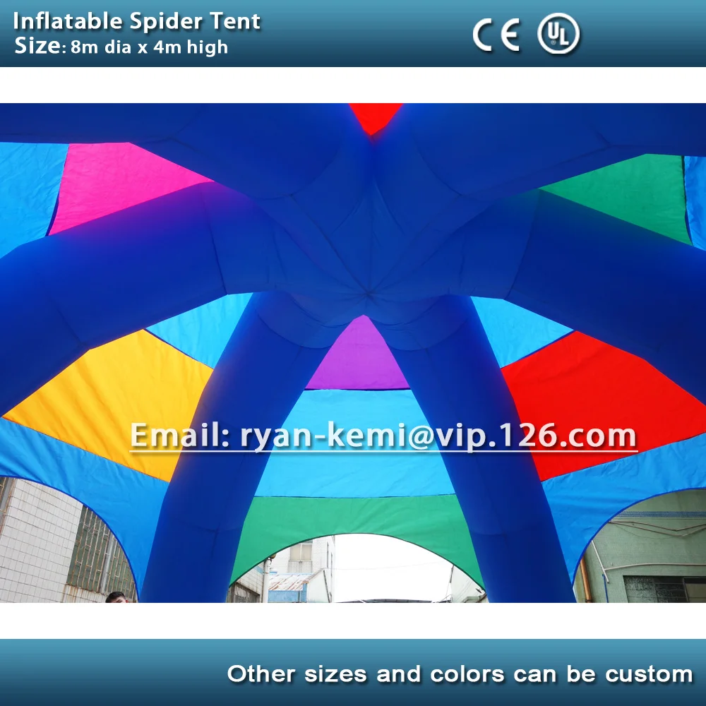 8m Multi Colors Inflatable Dome Tent For Outdoor Party Events Car Exhibition Commercial Conference Trade Show Portable Marquee