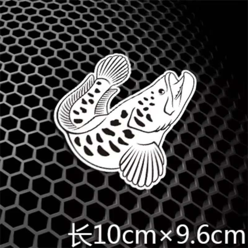 Funny Go Fishing Car Stickers RESPECT Black FISH Lure Bait Me Fish Tank Motorbike Auto Window Decals 3M