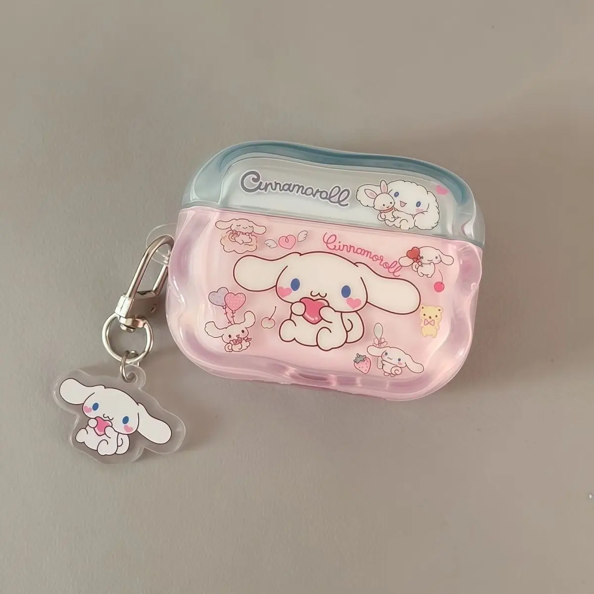 

Cute Cartoon Hello Kitty Cinnamon Headphone Protective Case for AirPods Pro 4 3 2 1 Headphone Case with Keychain Holiday Gift