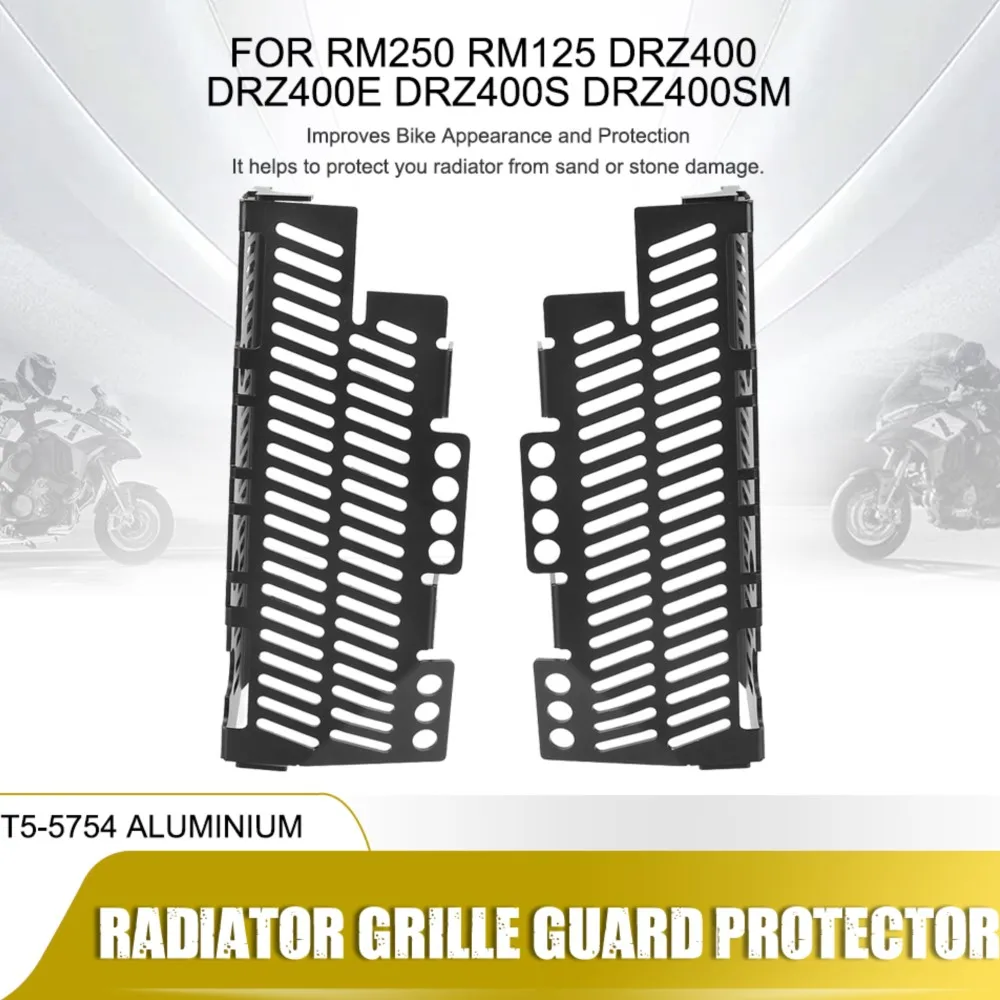 

For Suzuki RM250 RM125 DRZ400 DRZ400E DRZ400S DRZ400SM Motorcycle Radiator Grille Guard Cover Protection Water tank guard