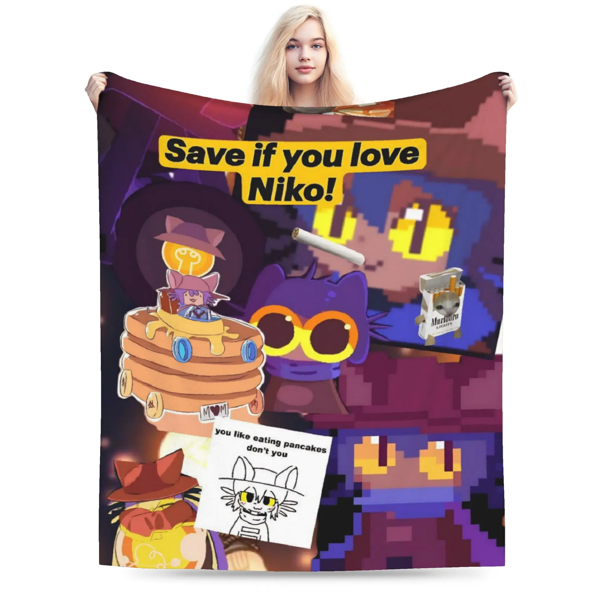 OneShots Niko Throw Blanket for Couch  Soft Cozy Plush Blanket 50x60 Inch Multiple Sizes Bedspread for All Seasons