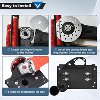 A7THK-45 Degree Tile Chamfering Tool Angle Grinder Stand Cutter Holder Attachments Adjustable 45° Beveling Bracket Device