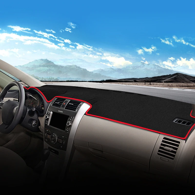 لتويوتا كورولا E140 E150 2006 2007 2008 2009 2010 2013 لوحة سيارة حصيرة الشمس الظل عدم الانزلاق غطاء الملحقات