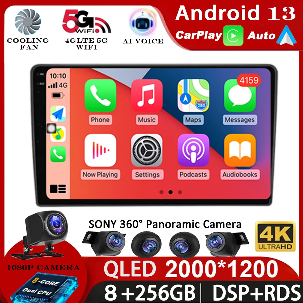 

Android 13 Carplay Auto для Citroen Berlingo B9 2008-2019, автомобильное радио, мультимедийный плеер с GPS-навигацией, видеоплеером, камерой 360, 4G, Wi-Fi, BT