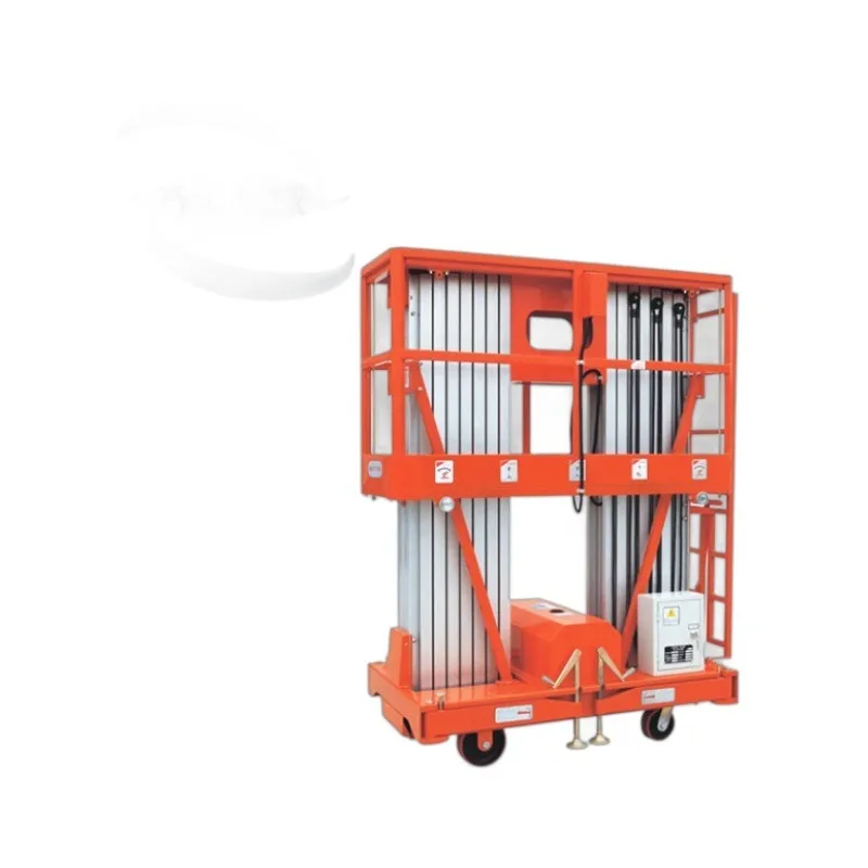 Double column mobile aluminum alloy lift, electro-hydraulic aluminum alloy lift platform