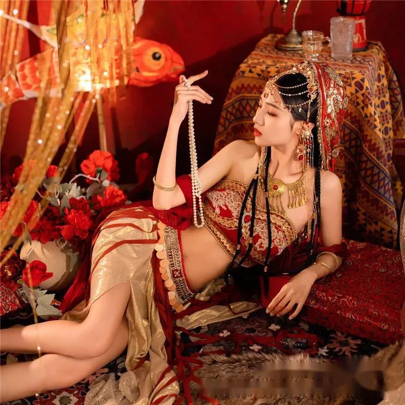 

Exotic Desert Guo Huang flying Han , national dance performance costumex;8'm6,