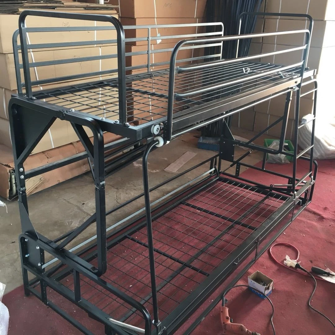 أثاث أريكة مزدوجة، ملحقات معدنية للأجهزة، رف وظيفة سرير قابل للطي #2