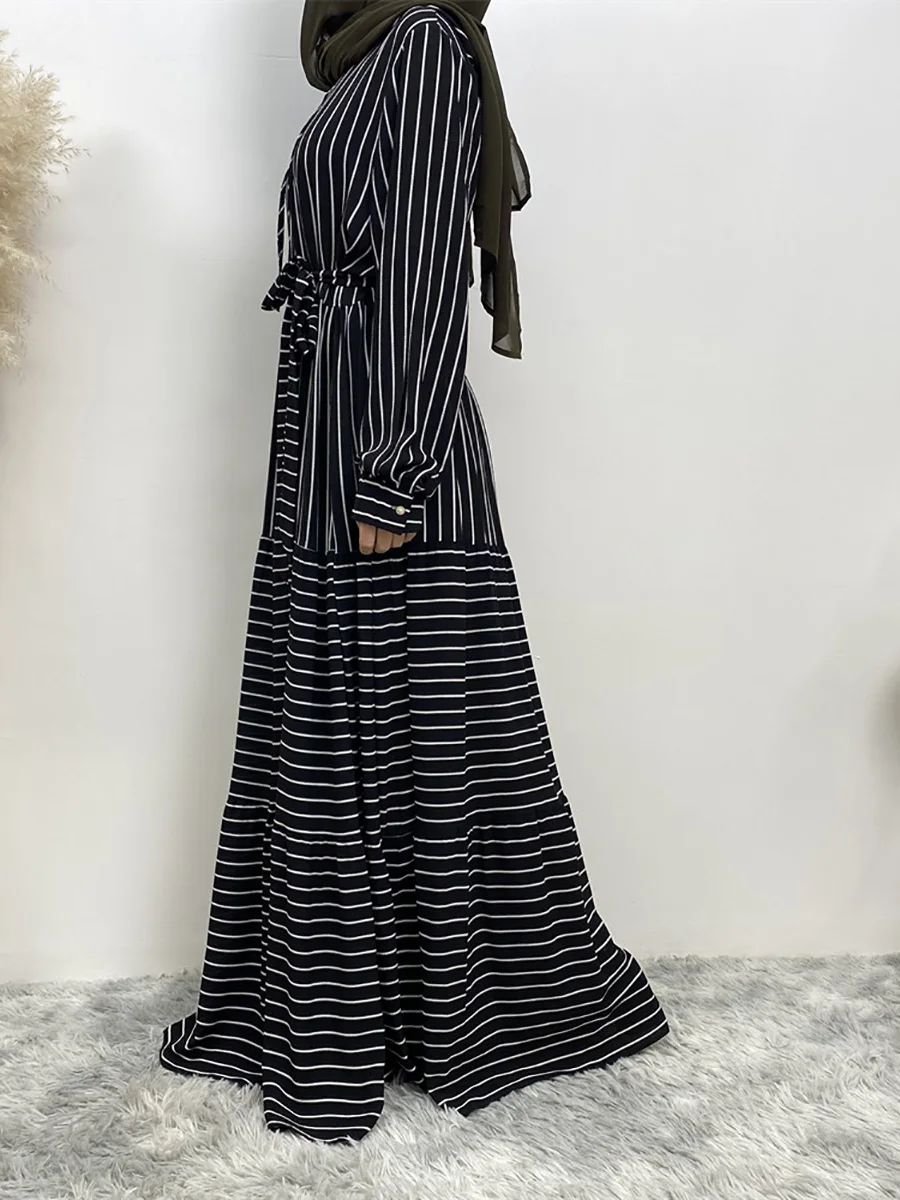 Skromny Abaya Ramadan Musulman De Mode suknia w stylu Maxi indyk Kaftan islamska odzież muzułmański dla kobiet hidżab sukienka Kaftan Vestidos