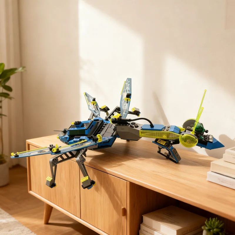 416pcs MOC Space Insectoids Mantis Stalker Model Building Blocks Art Craft Collection Creative Idea Assemble Birthday DIY 3D