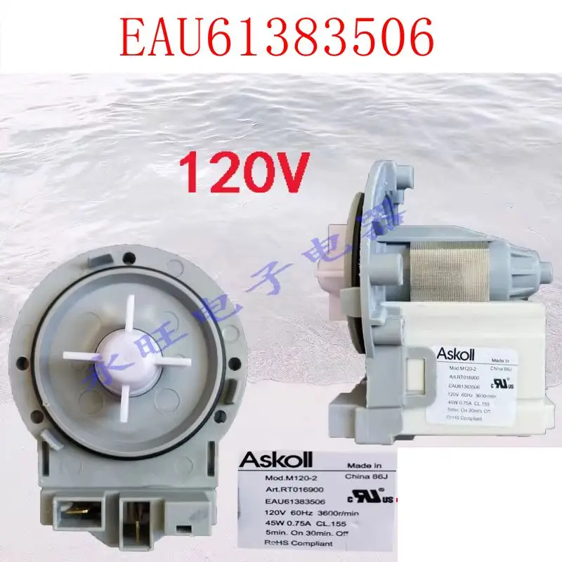 Motor de bomba de drenaje Mod M120-2, EAU61383506, 120V, 60Hz