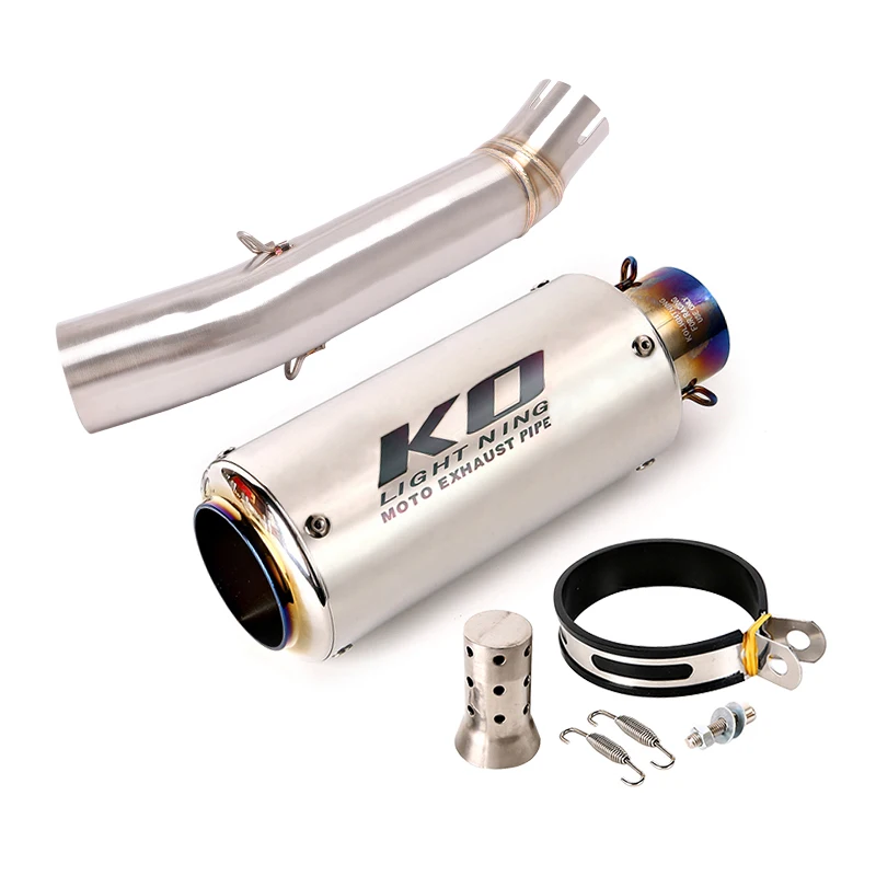 

For VOGE LX500-A 500DS Any Year Motorcycle Exhaust Mid Pipe Link Tube With DB Killer Stainless Steel Connect Muffler Slip On