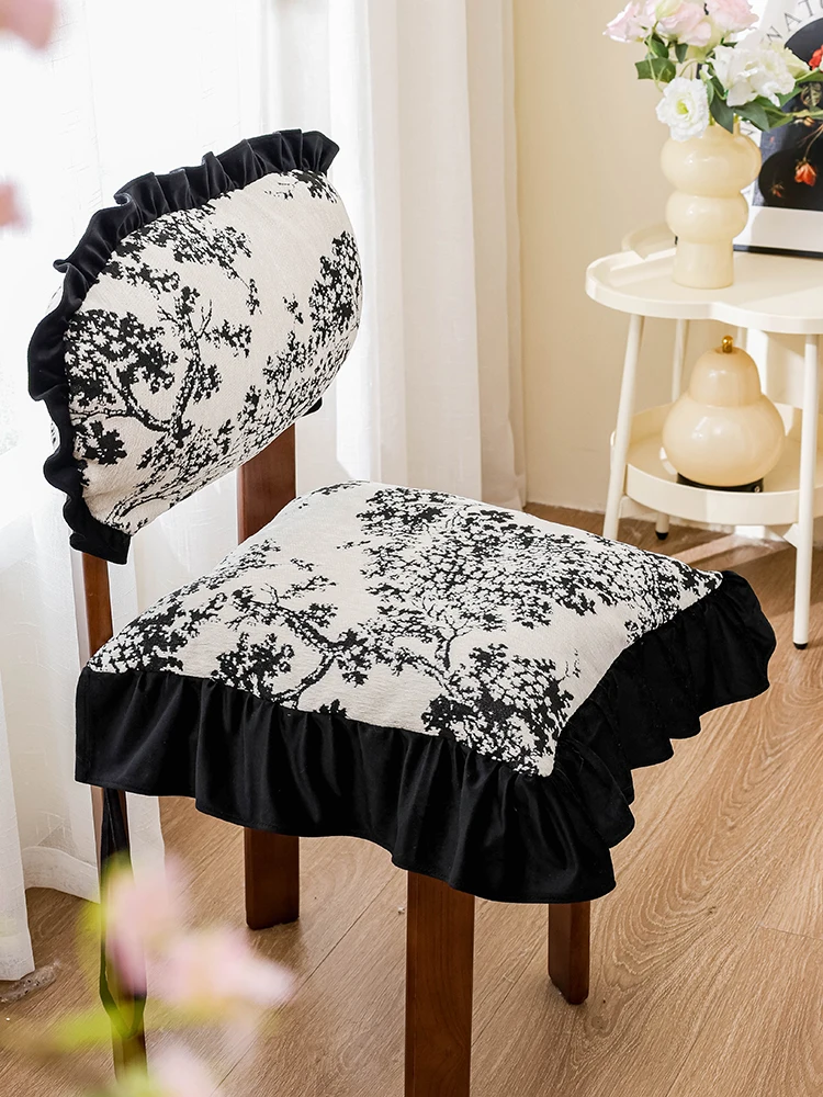 

New Vintage Style Chair Cover Simple Modern Home Use Full Wrap Dining Chair Pad Luxury Minimalist Cushion for Adults