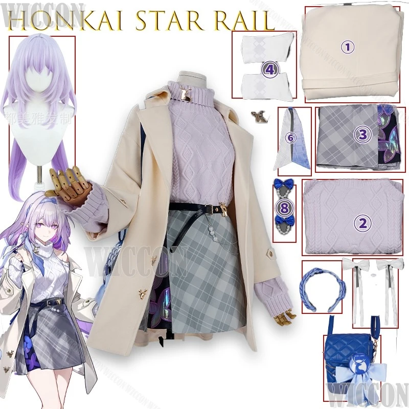 

Касторический кроссовер Honkai Star Rail, одежда для косплея, женская одежда в стиле ретро, минималистичный стиль, легкая мода, аниме, карнавал, Хэллоуин, ролевая игра
